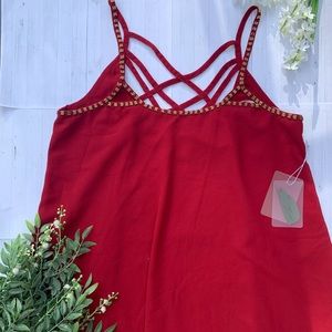 NWT Beaded Strappy Back Top